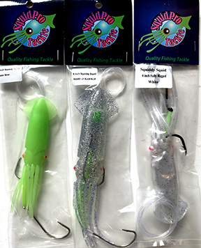 Hi-Lo 30 lb Fishing Rig 2 Hooks Bait 3 Clear GLOW B2 Squid